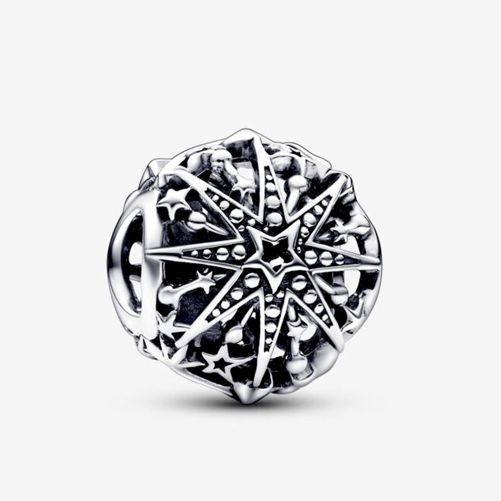 New - RETIRED - Authentic Pandora - Celestial Snowflake Charm